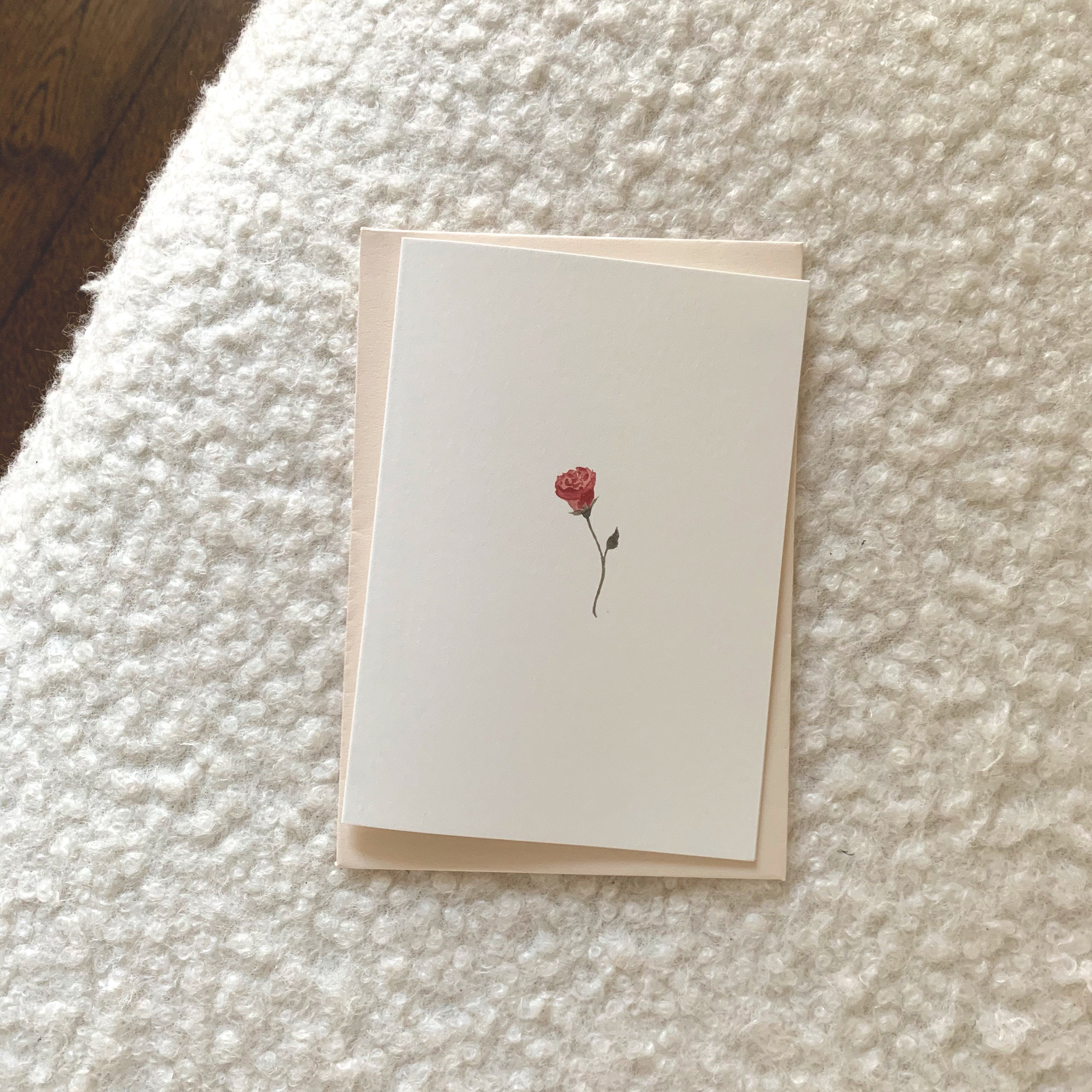 Pack of 5 Valentine's Rose Cards