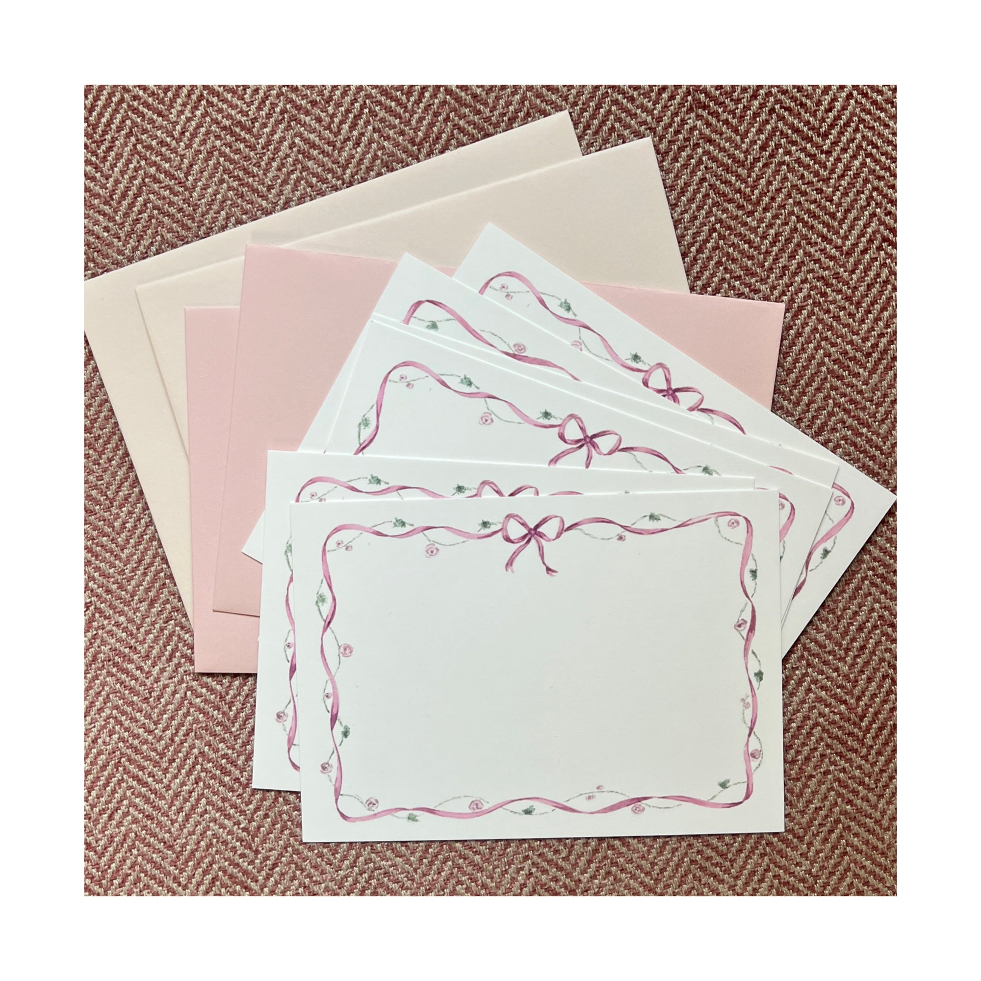 Memo Press x Smock London Rose Garland Note Cards